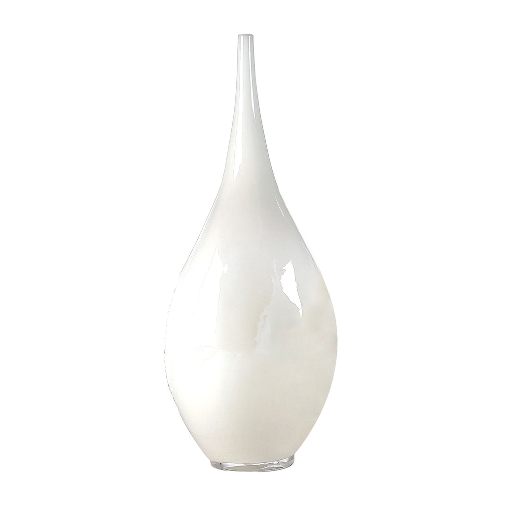 374002 White Hand Blown Bottle - Large, Vase/Urn, Dimond Home, - ReeceFurniture.com - Free Local Pick Ups: Frankenmuth, MI, Indianapolis, IN, Chicago Ridge, IL, and Detroit, MI
