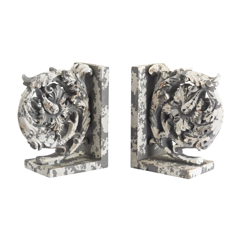 387-014/S2 Aged Plaster Scroll Bookends, Bookend, Sterling, - ReeceFurniture.com - Free Local Pick Ups: Frankenmuth, MI, Indianapolis, IN, Chicago Ridge, IL, and Detroit, MI