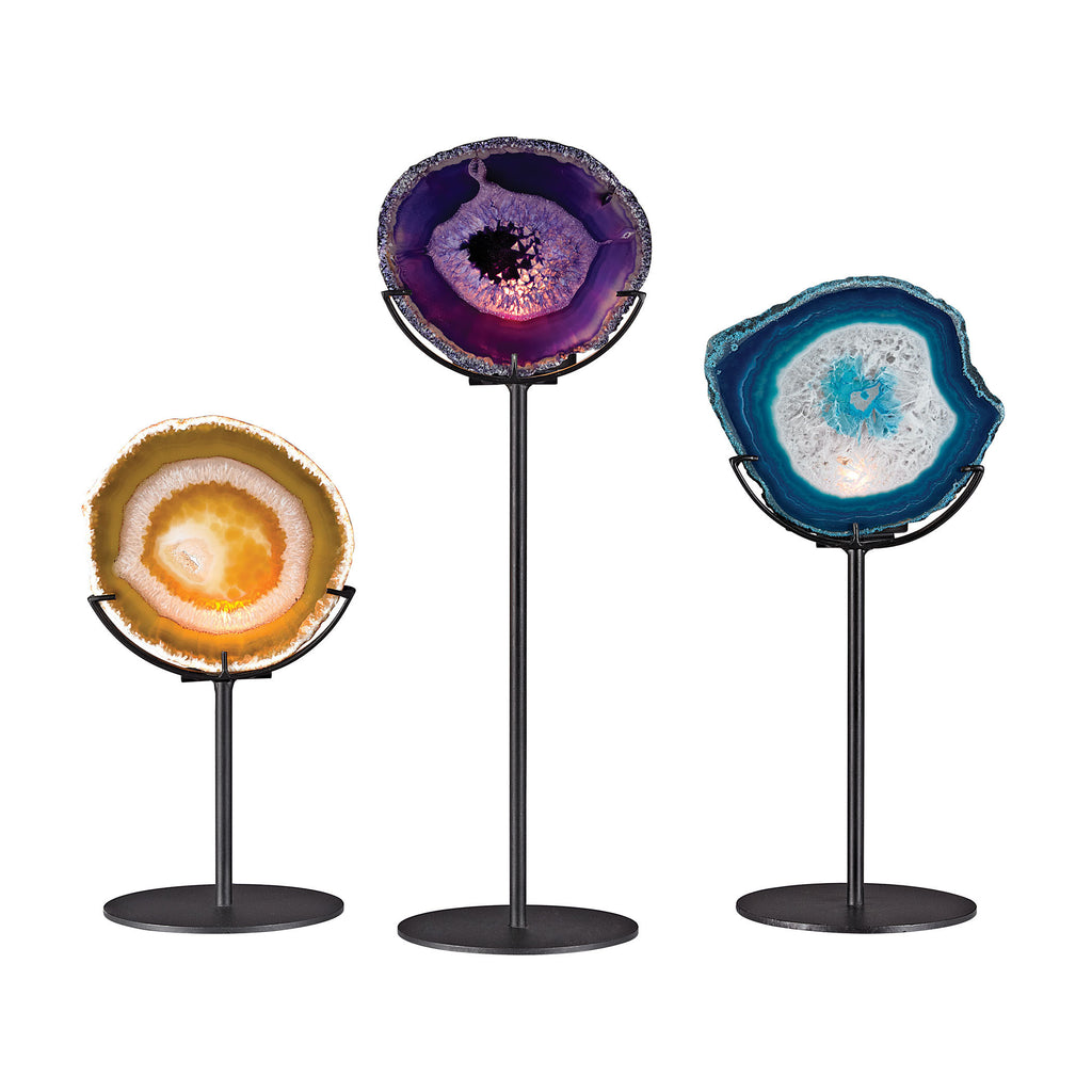 387-034/S3 Agate Tealight Holders, Candle Holder, Dimond Home, - ReeceFurniture.com - Free Local Pick Ups: Frankenmuth, MI, Indianapolis, IN, Chicago Ridge, IL, and Detroit, MI