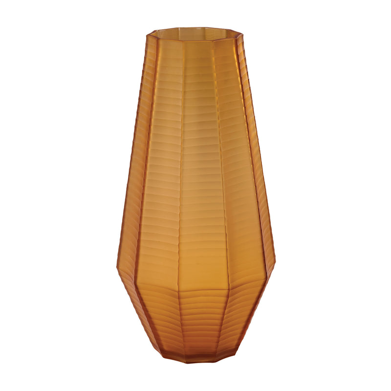 4154-027 Stacked Cuts Glass Vase, Vase/Urn, Dimond Home, - ReeceFurniture.com - Free Local Pick Ups: Frankenmuth, MI, Indianapolis, IN, Chicago Ridge, IL, and Detroit, MI