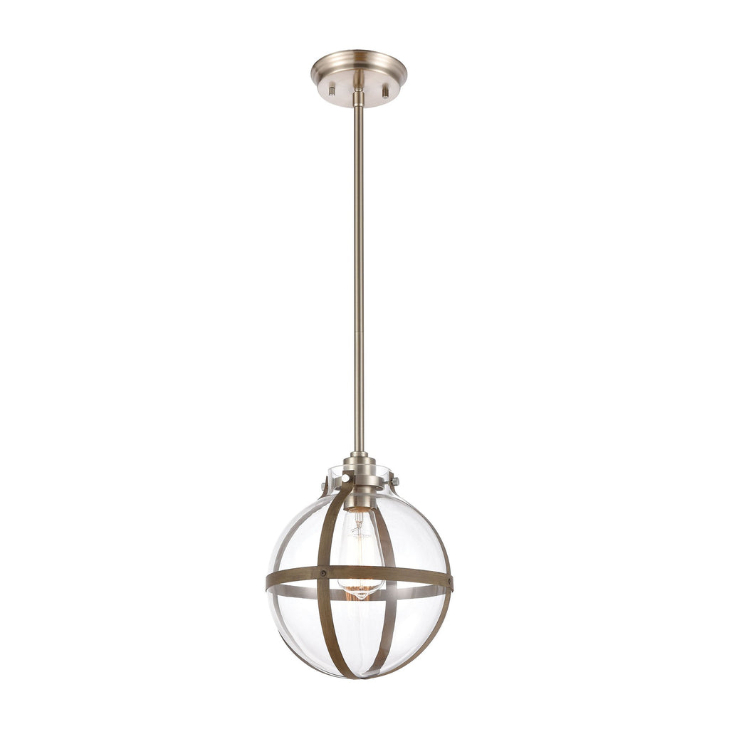 Cusp - Mini Pendant - Light Wood, Satin Nickel, Satin Nickel