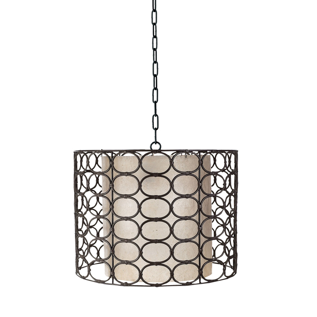 466002 Oval Ring Drum Pendant In Weathered Grey, Pendant, Dimond Home, - ReeceFurniture.com - Free Local Pick Ups: Frankenmuth, MI, Indianapolis, IN, Chicago Ridge, IL, and Detroit, MI