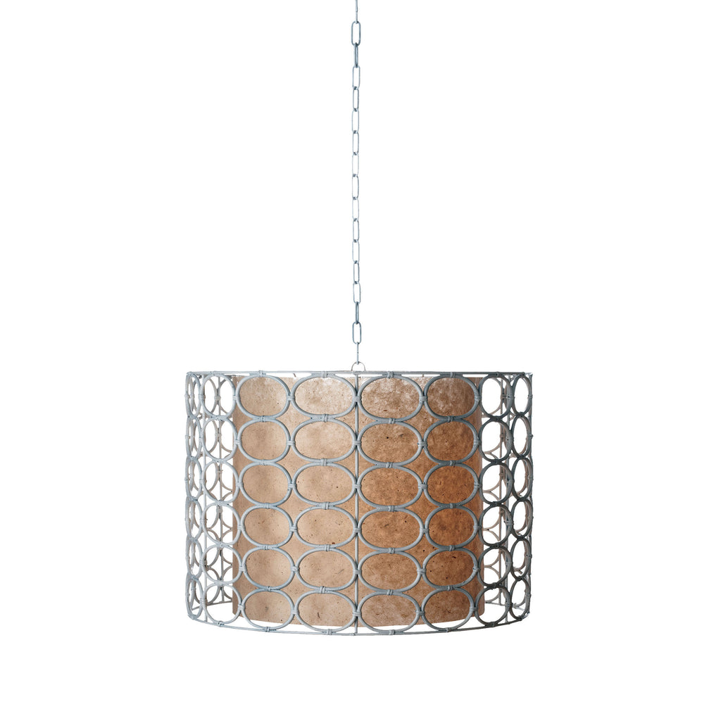 466006 White Drum Oval Ring Lamp, Pendant, Dimond Home, - ReeceFurniture.com - Free Local Pick Ups: Frankenmuth, MI, Indianapolis, IN, Chicago Ridge, IL, and Detroit, MI