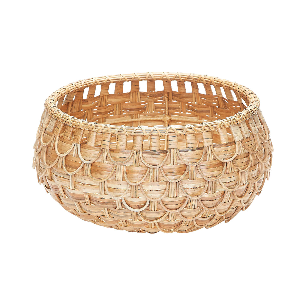 466045 Small Natural Fish Scale Basket, Basket, Dimond Home, - ReeceFurniture.com - Free Local Pick Ups: Frankenmuth, MI, Indianapolis, IN, Chicago Ridge, IL, and Detroit, MI