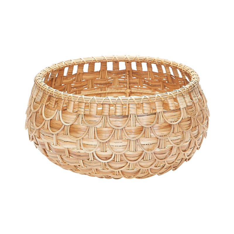 466045 Small Natural Fish Scale Basket, Basket, Dimond Home, - ReeceFurniture.com - Free Local Pick Ups: Frankenmuth, MI, Indianapolis, IN, Chicago Ridge, IL, and Detroit, MI