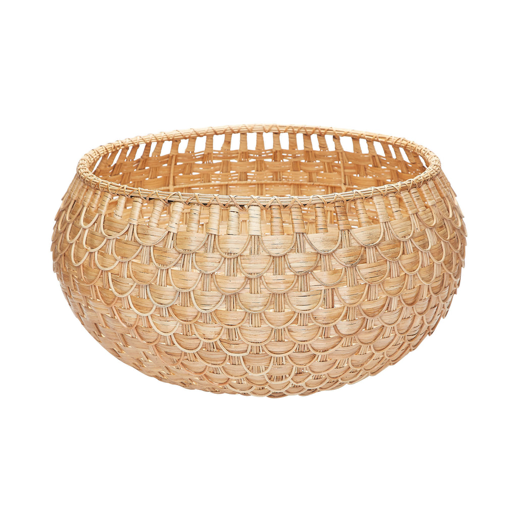 466047 Large Natural Fish Scale Basket, Basket, Dimond Home, - ReeceFurniture.com - Free Local Pick Ups: Frankenmuth, MI, Indianapolis, IN, Chicago Ridge, IL, and Detroit, MI