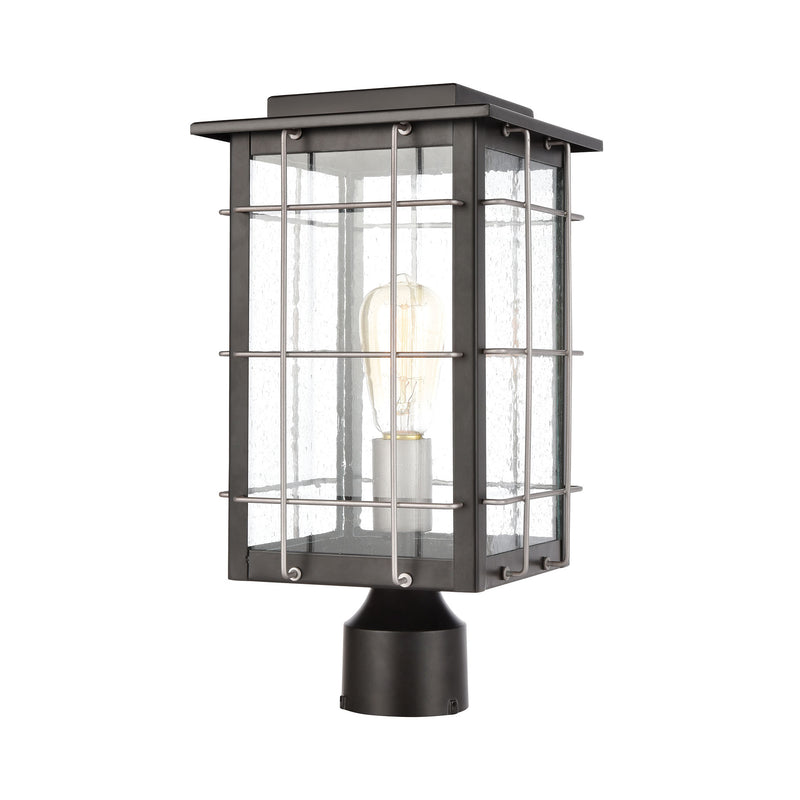 Brewster - Post Mount - Matte Black, Weathered Zinc, Weathered Zinc