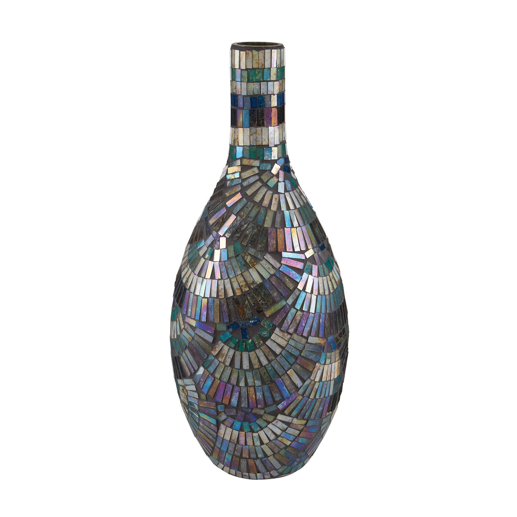 468-019 Mosaic Bottle - Tall, Vase/Urn, Sterling, - ReeceFurniture.com - Free Local Pick Ups: Frankenmuth, MI, Indianapolis, IN, Chicago Ridge, IL, and Detroit, MI
