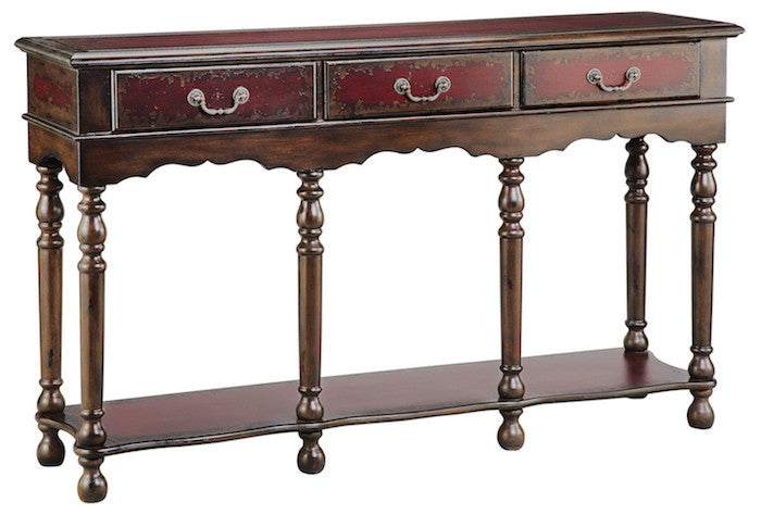 47698 - Bromley Three Drawer Console Table - Free Shipping!, Accent Consoles, Stein World, - ReeceFurniture.com - Free Local Pick Ups: Frankenmuth, MI, Indianapolis, IN, Chicago Ridge, IL, and Detroit, MI