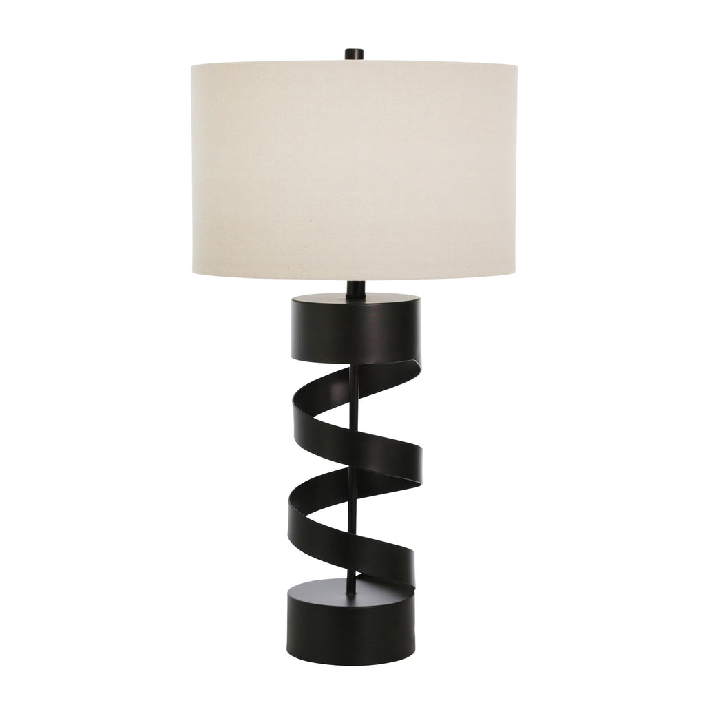Metal Spiral Table Lamp 31"H, Bronze
