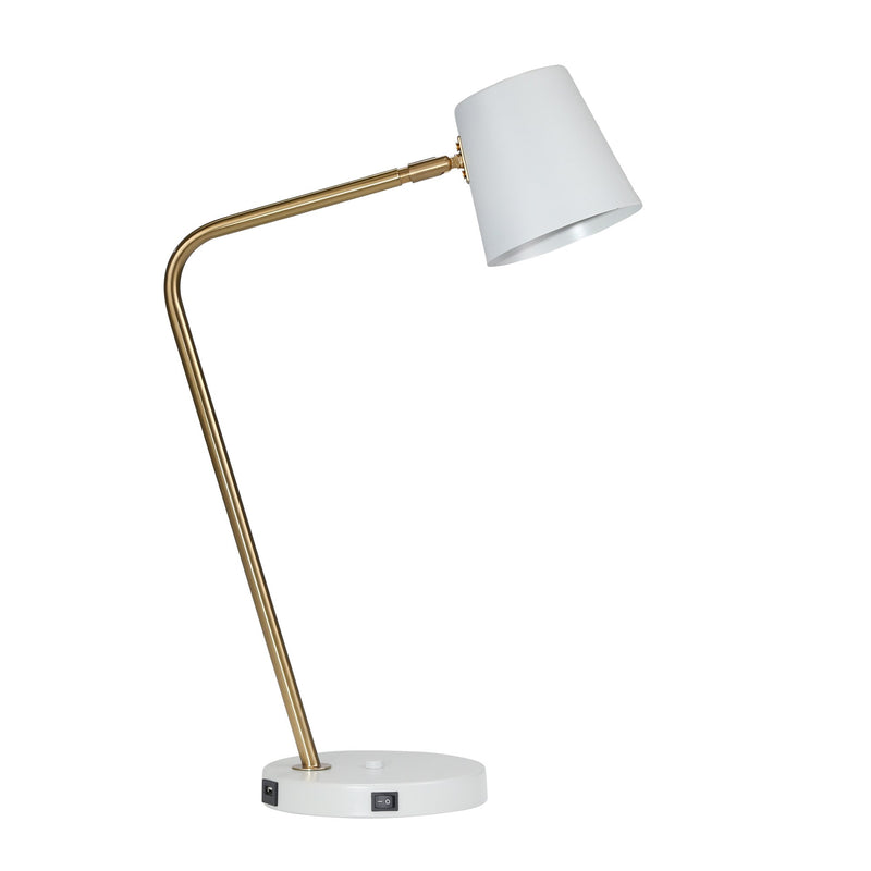 Metal Task Table Lamp 24",Matte Gray