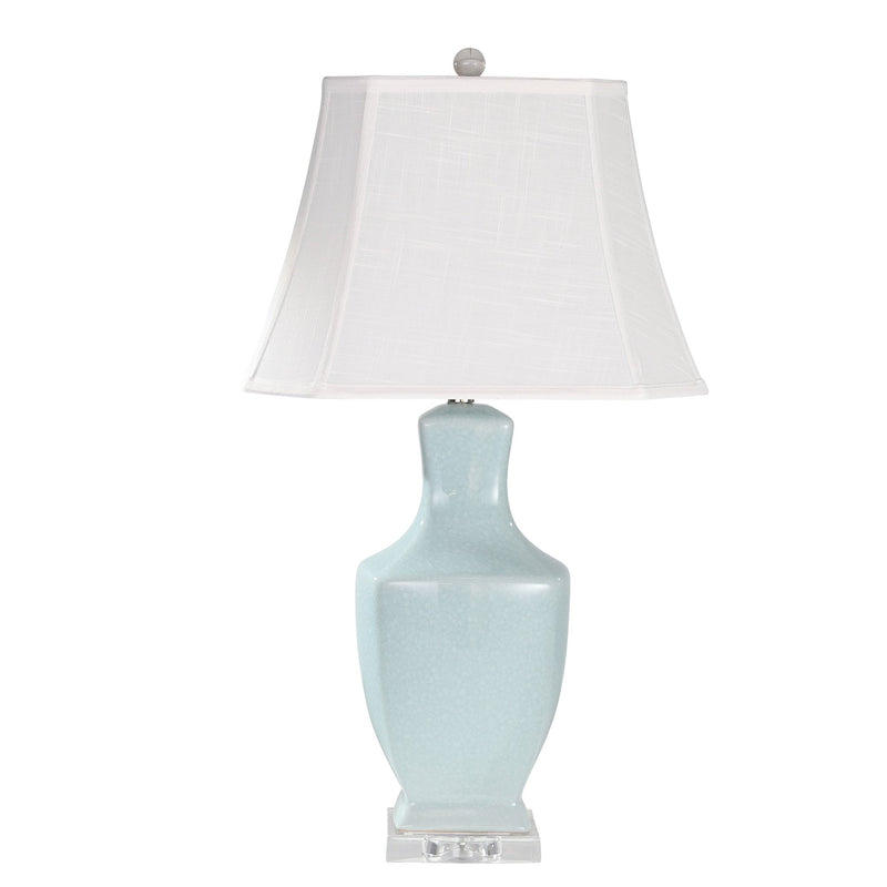 Ceramic Table Lamp 31", Gray/Blue