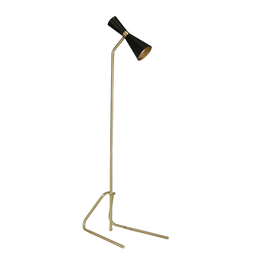 Metal Task Floor Lamp 63",Gold/Black, Kd