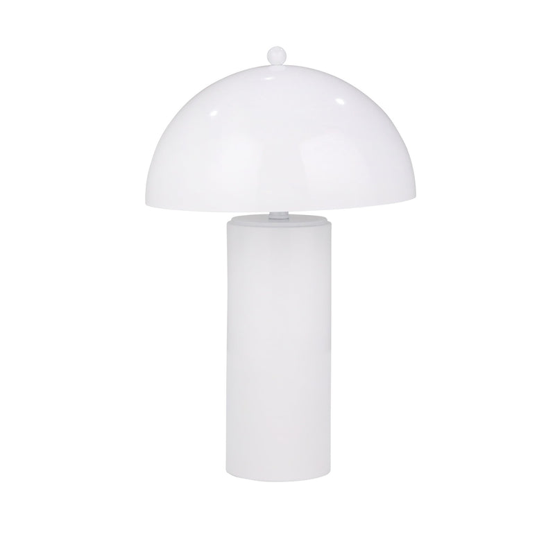 Metal Dome Table Lamp 22",White