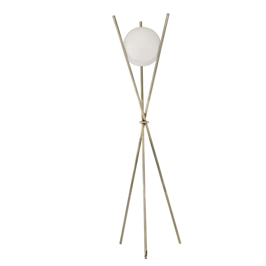 Metal Tripod Floor Lamp 59", Gold, Kd