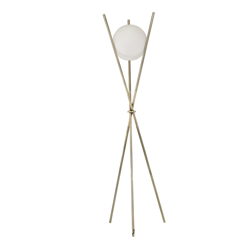 Metal Tripod Floor Lamp 59", Gold, Kd