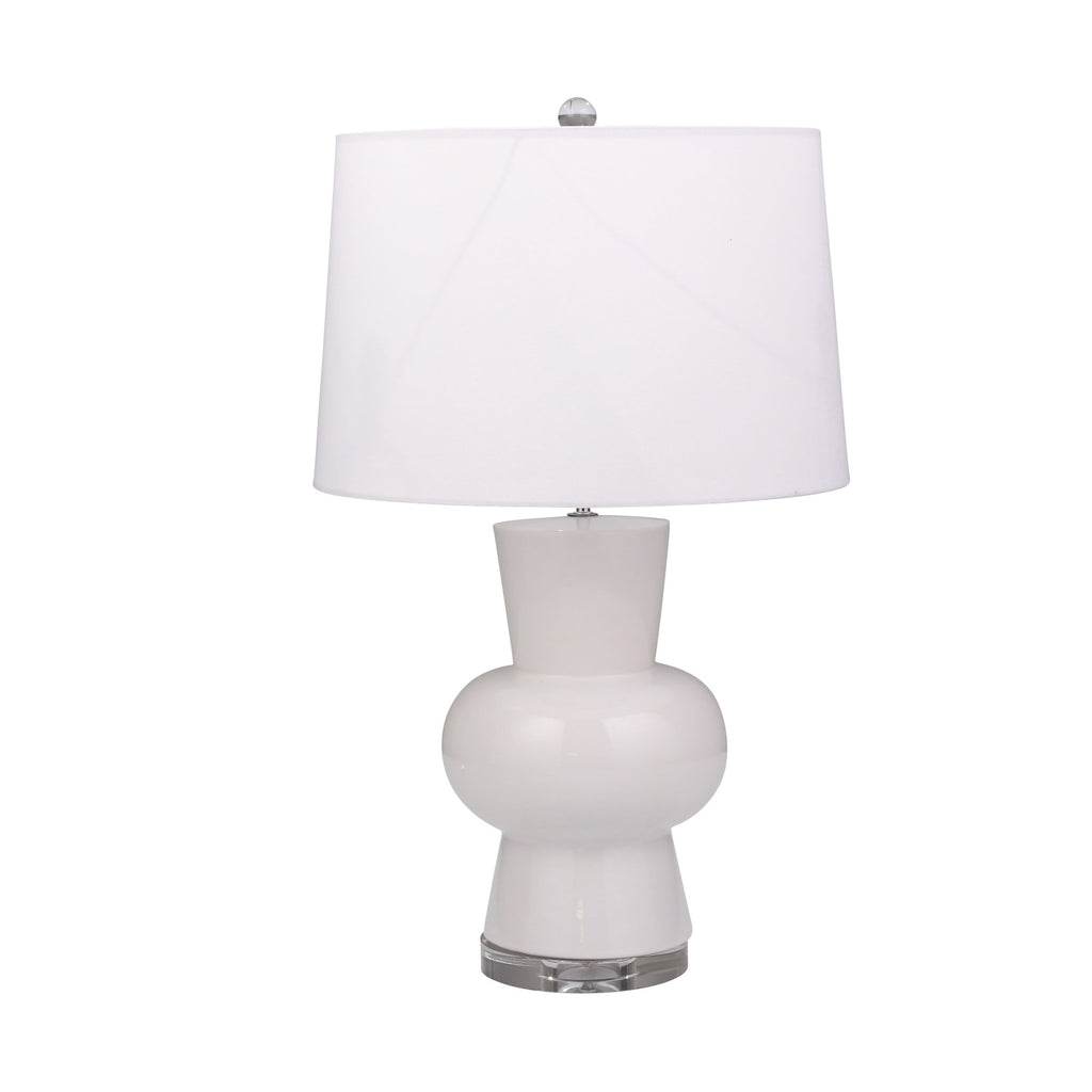 Ceramic Single Gourd Table Lamp 28", Cream