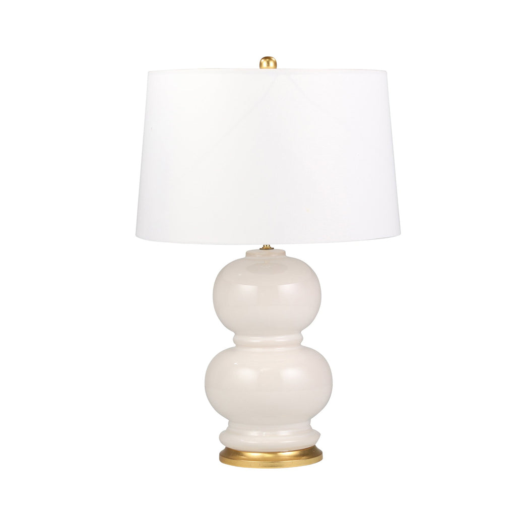 Ceramic Double Gourd Table Lamp 27", Cream
