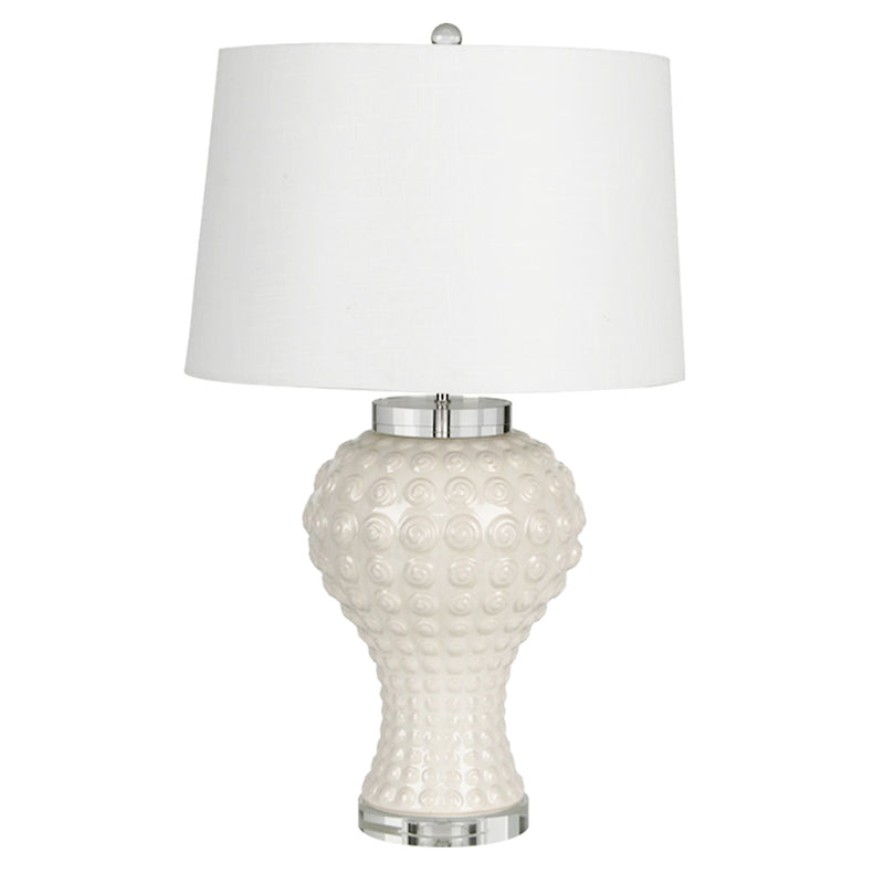 Ceramic Textured Swirls Tablelamp 29", Gray