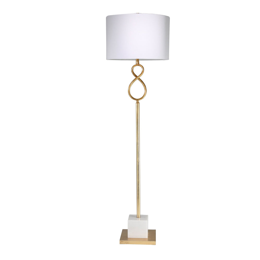 Metal Infinity Floor Lamp 63",Gold