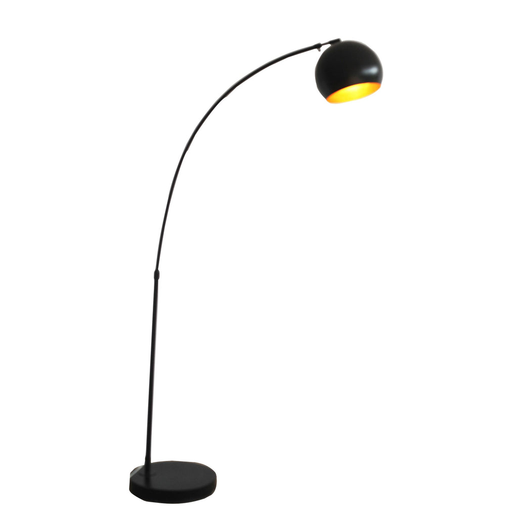 Metal Arc Floor Lamp 70", Matte Black