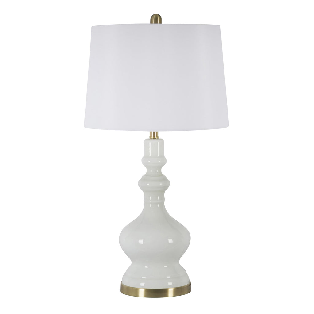 Glass Genie Table Lamp 31",White