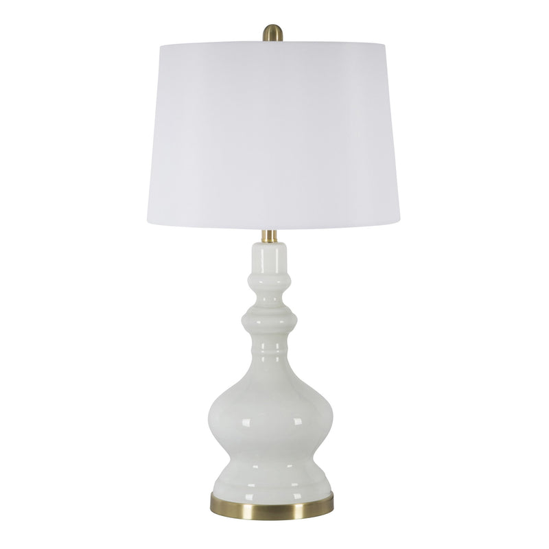 Glass Genie Table Lamp 31",White