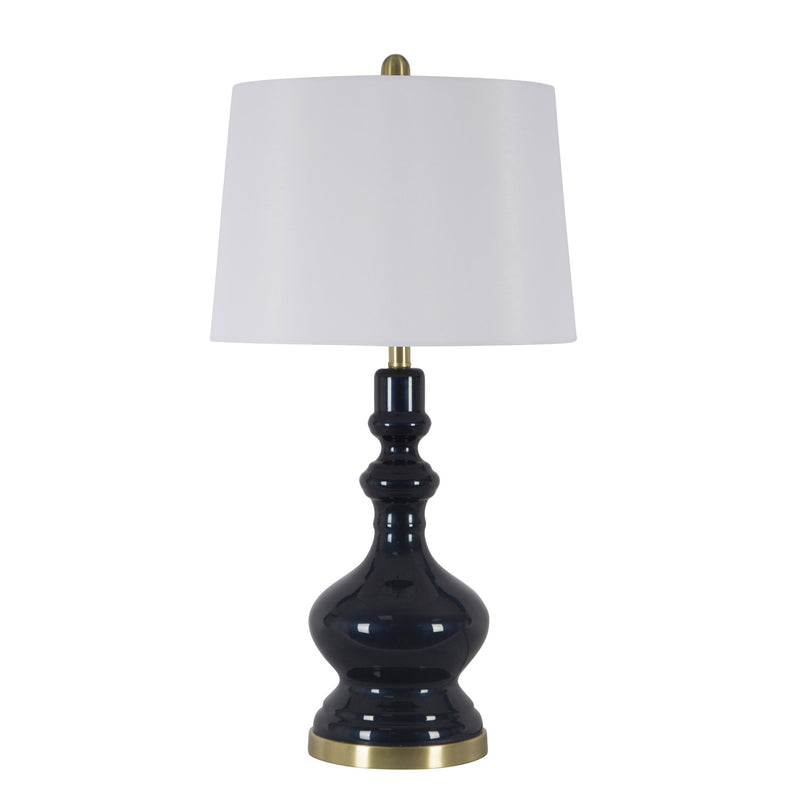Glass Genie Table Lamp 31",Navy