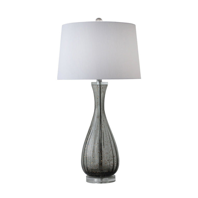 Art Glass 32" Table Lamp, Speckle Smoke