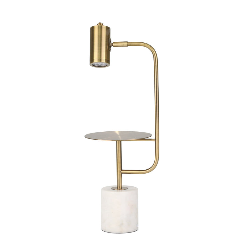 Metal 25" Task Lamp On Marblebase, Gold
