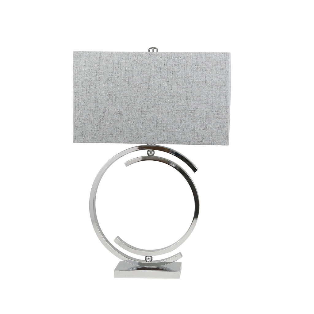Metal 29" Cc Table Lamp, Silver