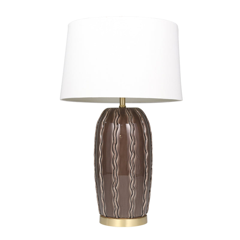 Ceramic 31" Ribbon Table Lamp,Charcoal