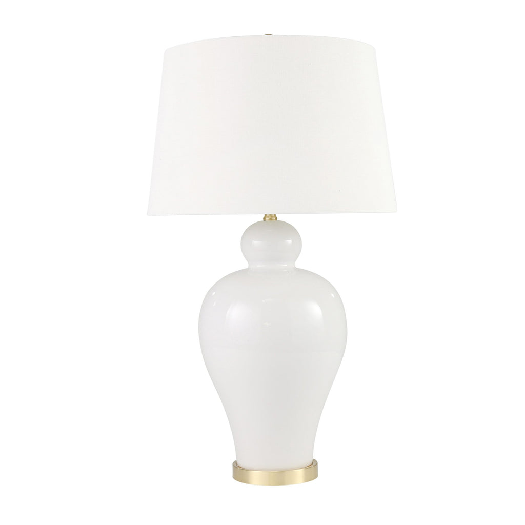 Ceramic 32" Urn Table Lamp, White