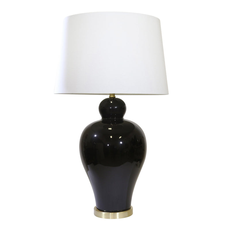 Ceramic 32" Urn Table Lamp, Black