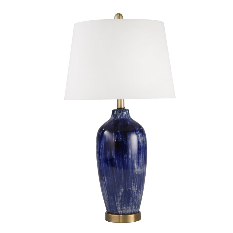 Ceramic 28" Ginger Jar Table Lamp, Blue