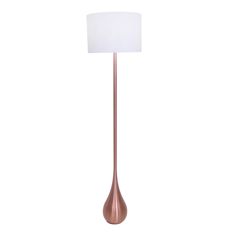 Metal 60" Tear Drop Floor Lamp, Copper