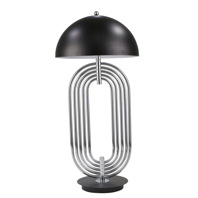 Metal 28" Art Deco Table Lamp,Silver