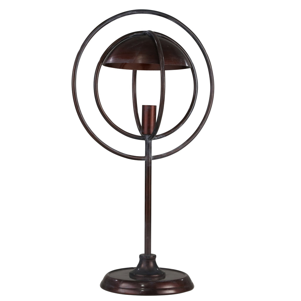 Metal 24" Art Deco Table Lamp,Antique Copper