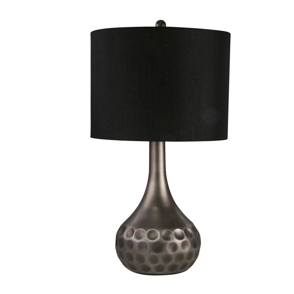 Metal 30" Tear Drop Table Lamp, Black