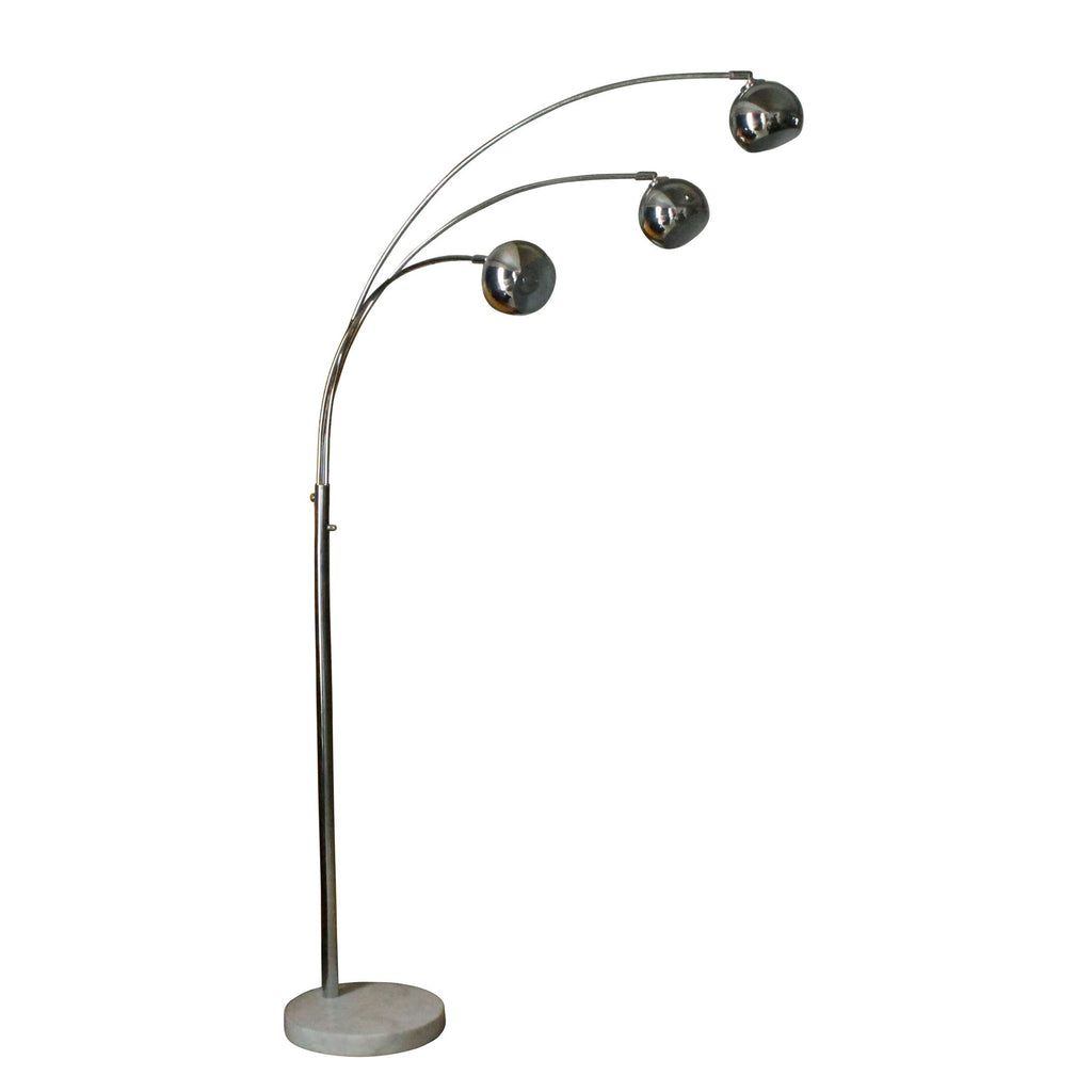 Metal 79" Triple Dome Floor Lamp, Silver
