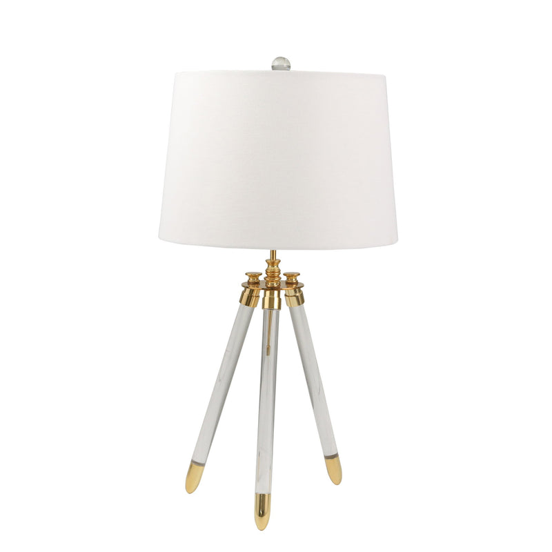 Acrylic 29" Tripod Table Lamp,Gold
