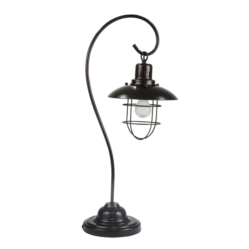 Metal 30" Shepherds Hook Tablelamp, Black