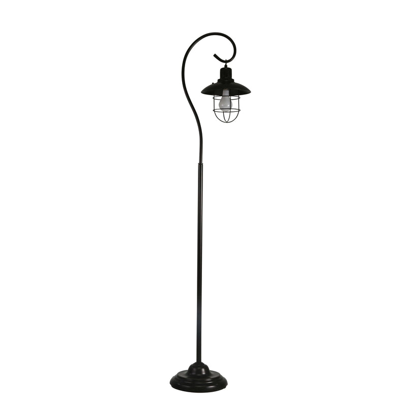 Metal 69" Shepherds Hook  Floor Lamp, Black - Kd