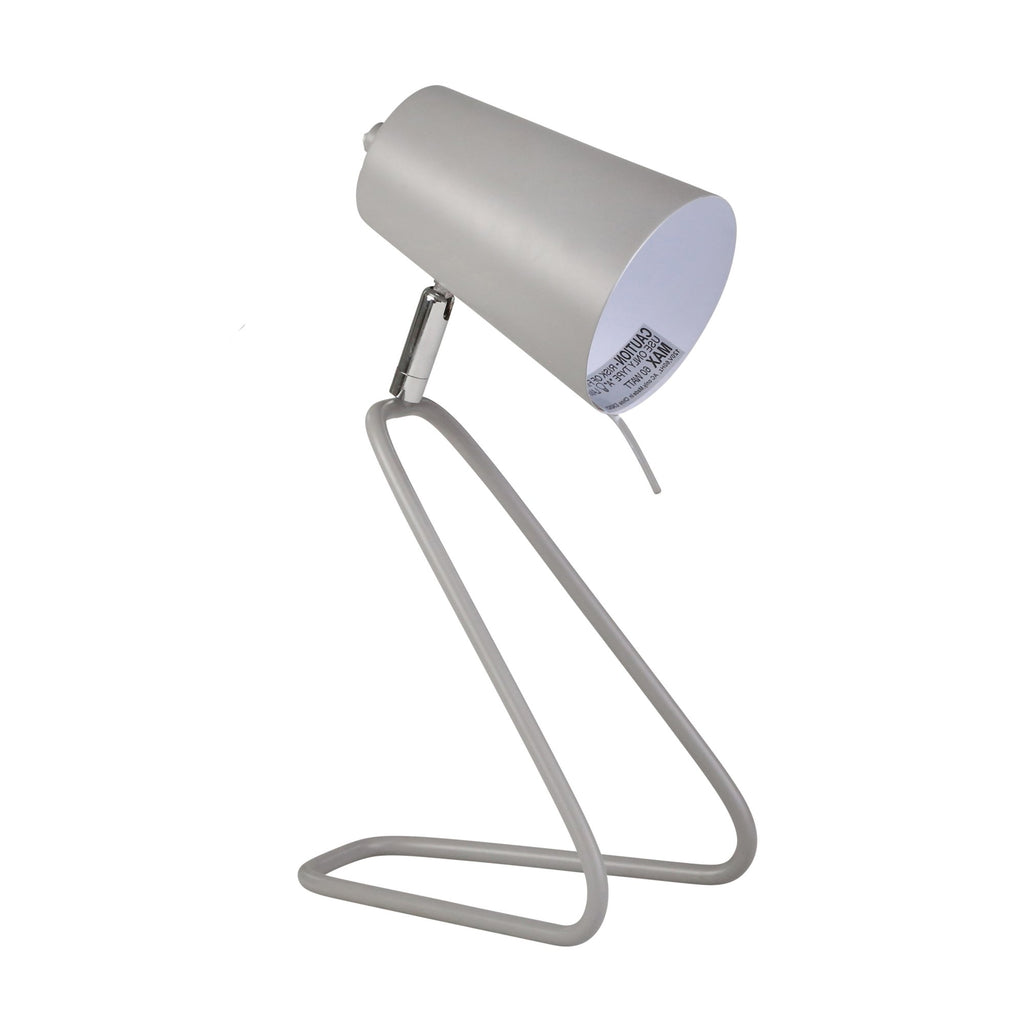 Metal 12" Kneeling Table Lamp,Gray