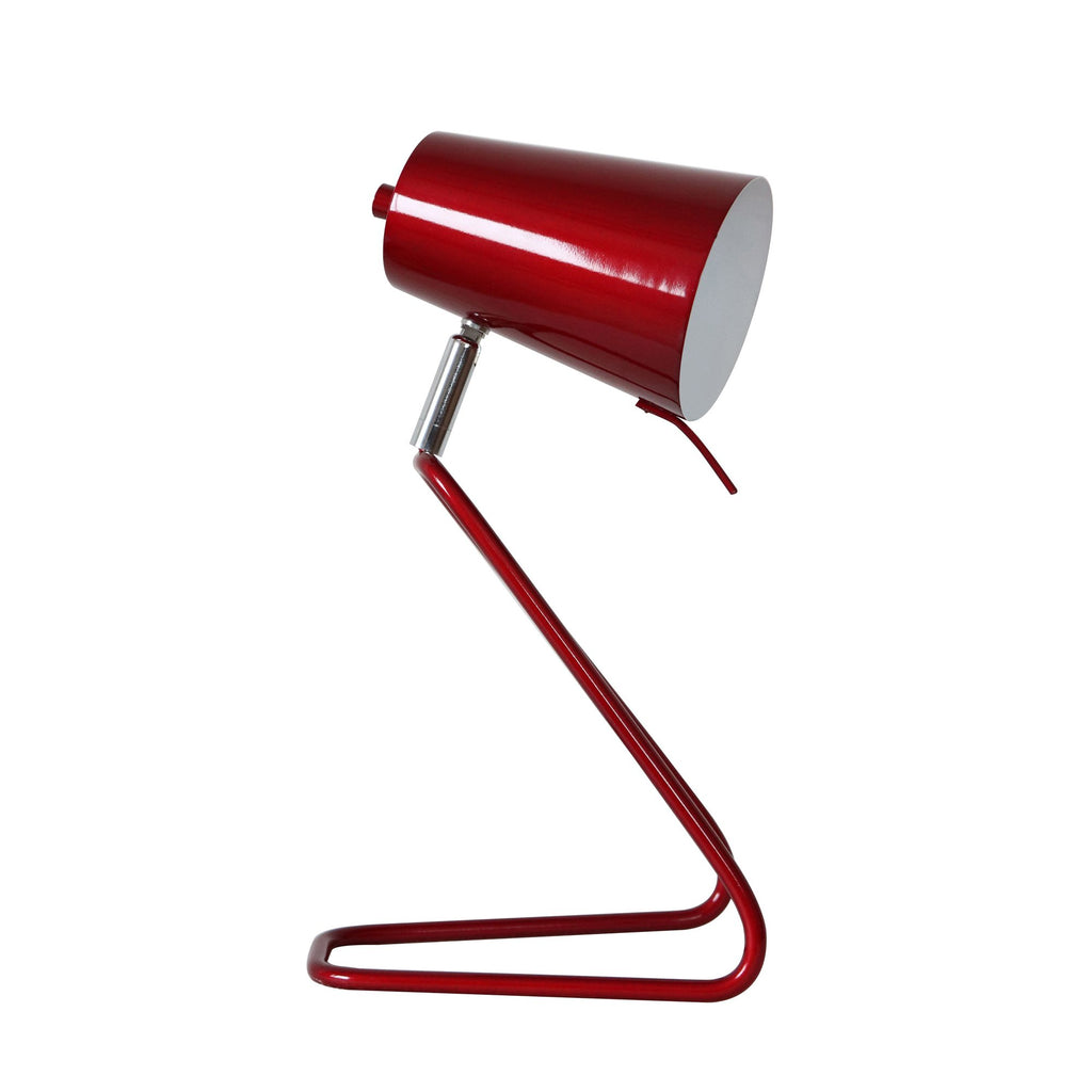 Metal 12" Kneeling Table Lamp,Red