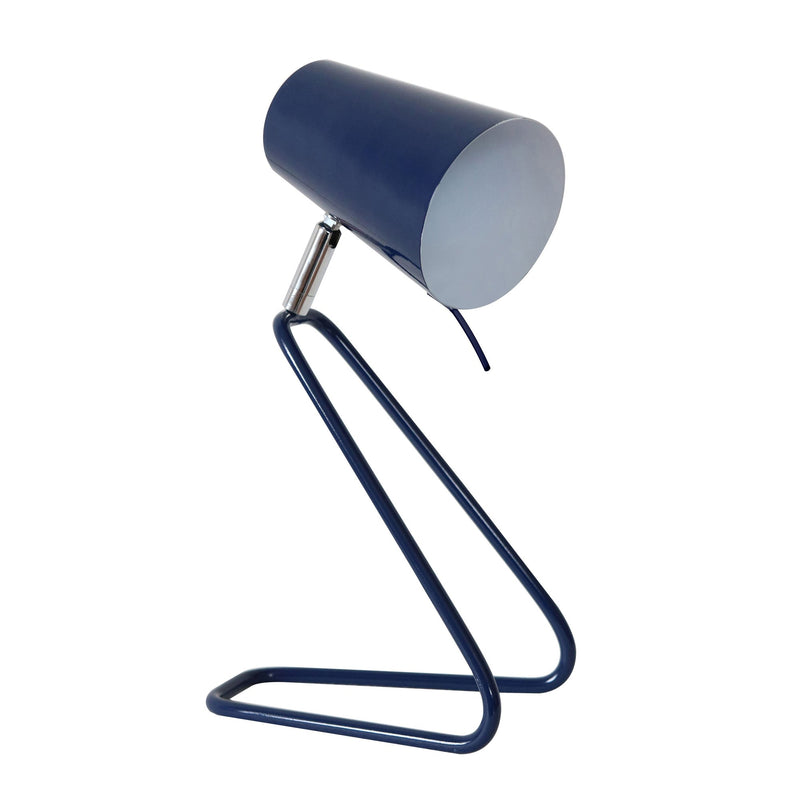 Metal 12" Kneeling Table Lamp,Navy