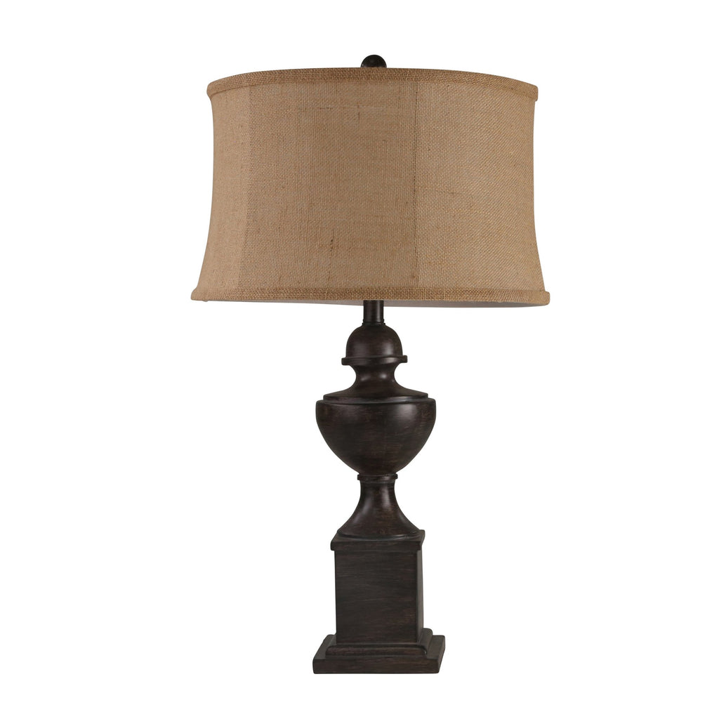 Resin 29" Urn Table Lamp Brown