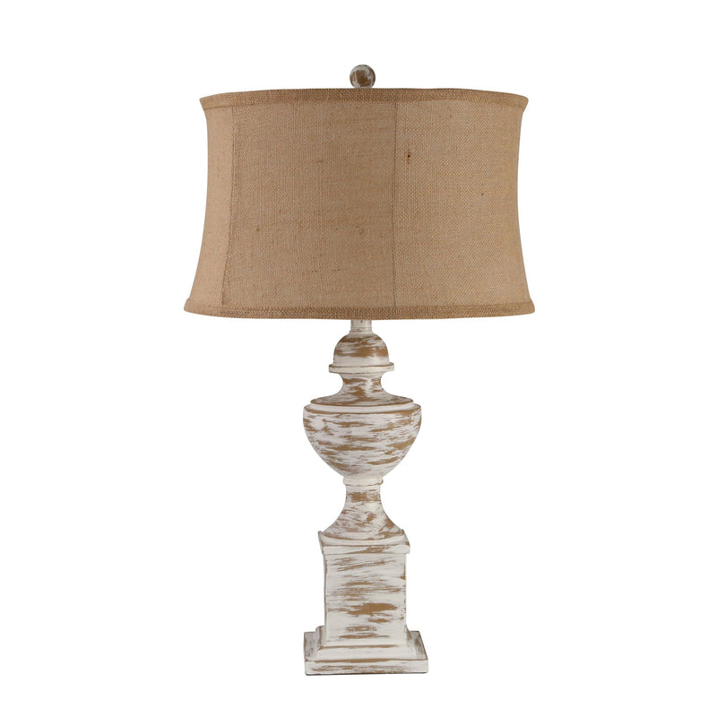 Resin 29" Urn Table Lamp Beige