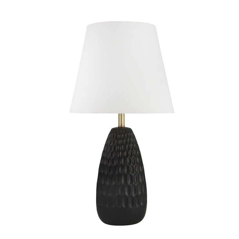 Ceramic 32" Acorn Table Lamp, Black