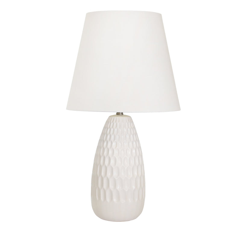 Ceramic 32" Acorn Table Lamp, Beige